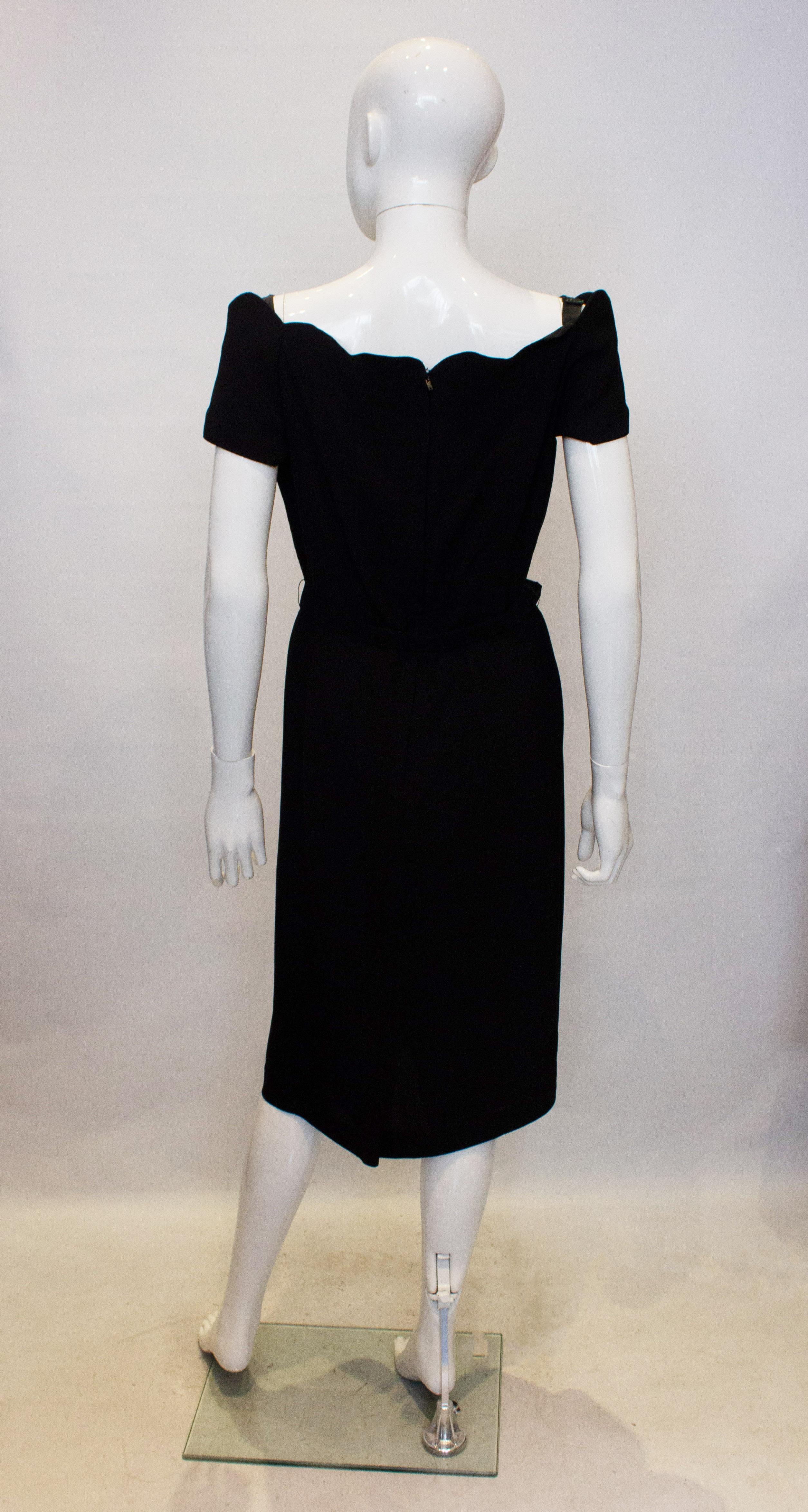 Women's Vintage Linz Line Black Cocktail /Dinner Dress For Sale