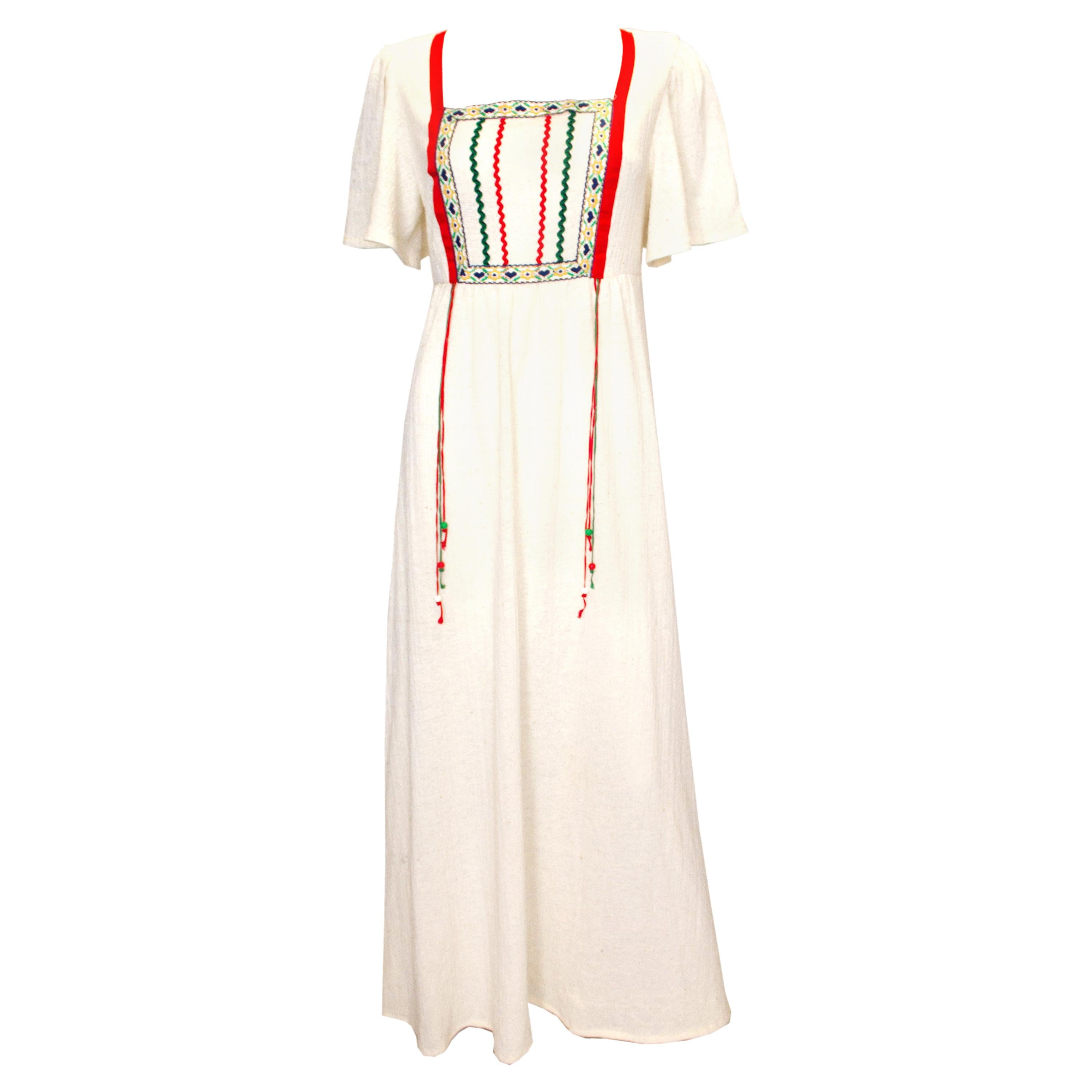 Vintage Linzi Boho Cheesecloth Dress