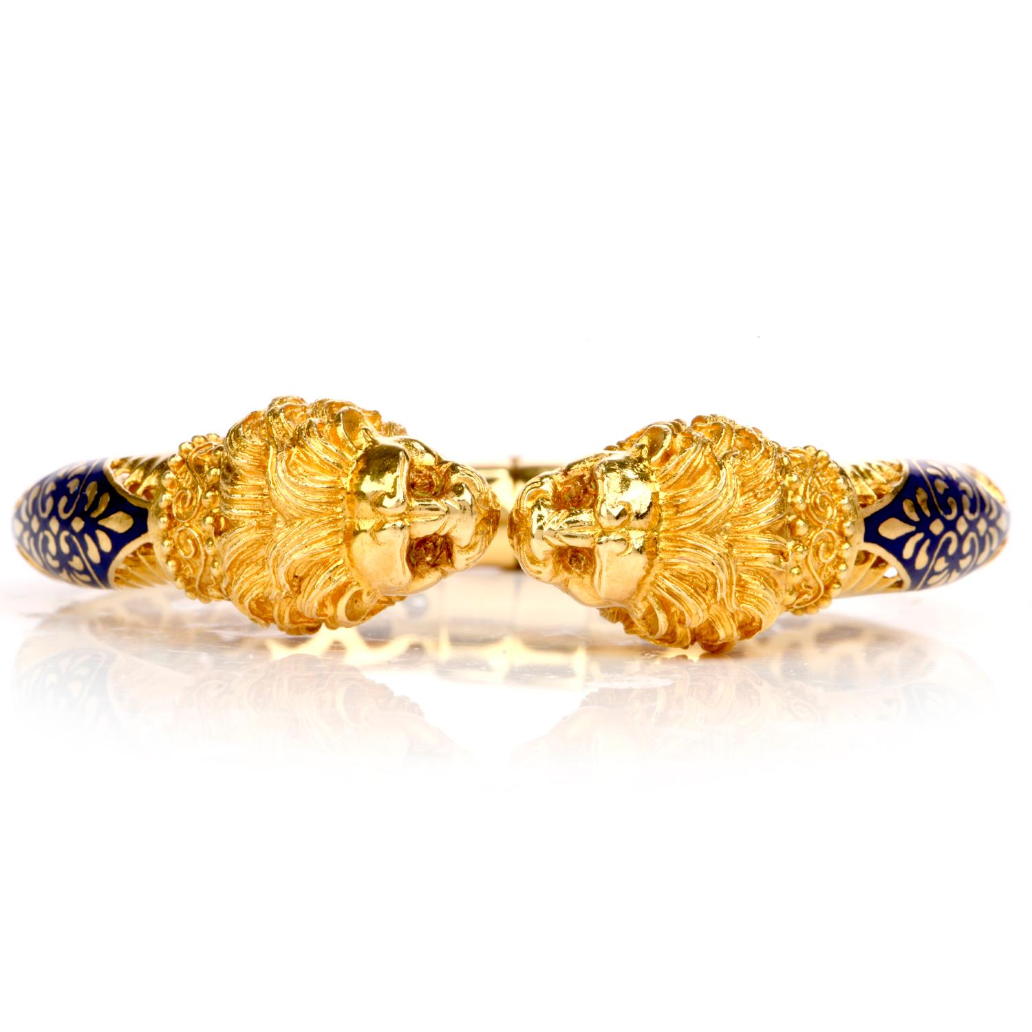 lion head gold bracelet
