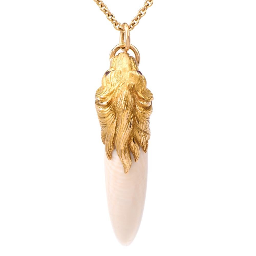 lion tooth pendant