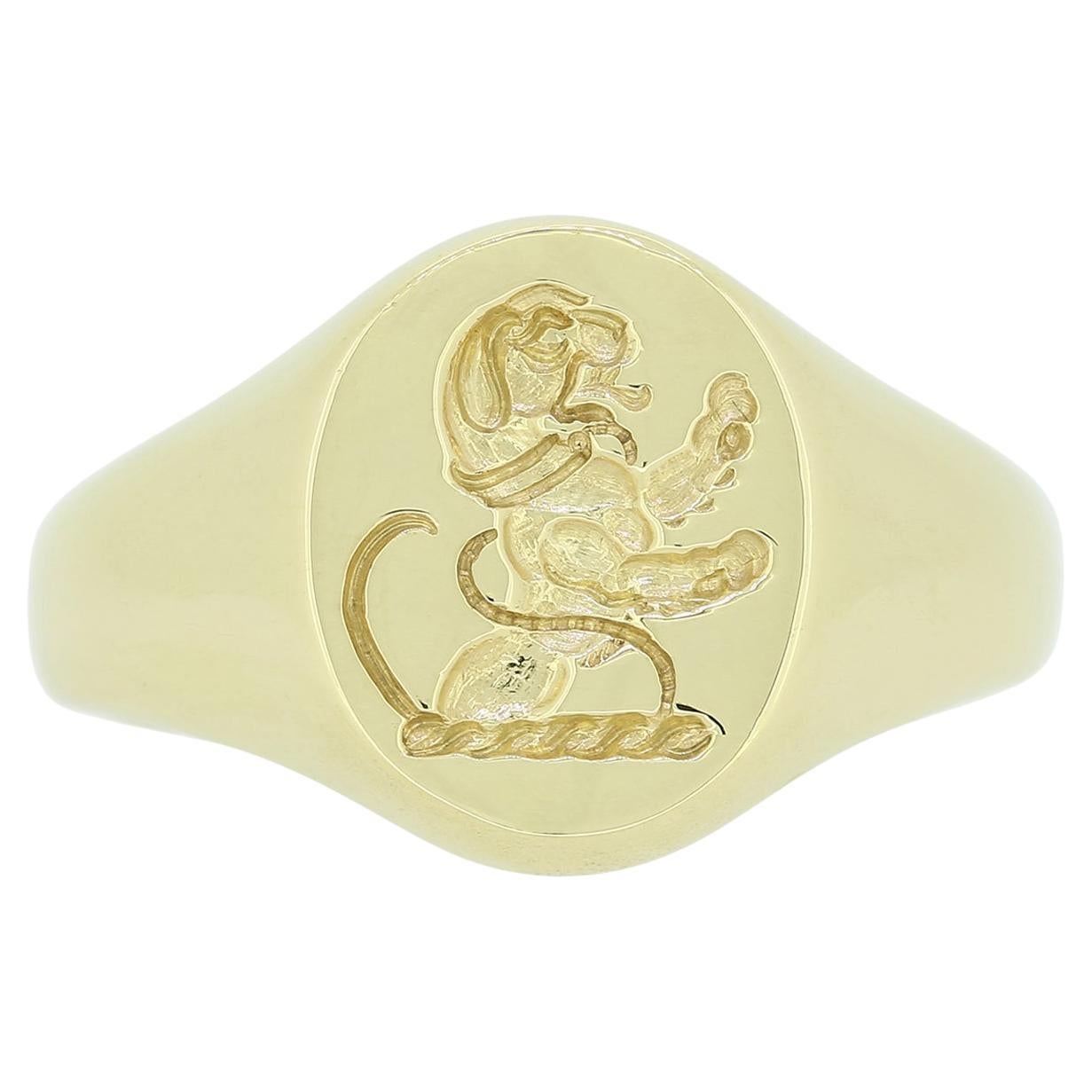 Bassano Jewelry | Lion Signet Pinky Ring