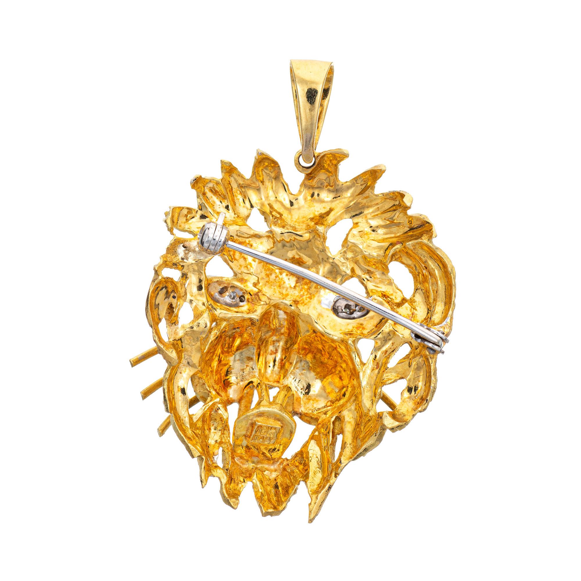 lion diamond pendant