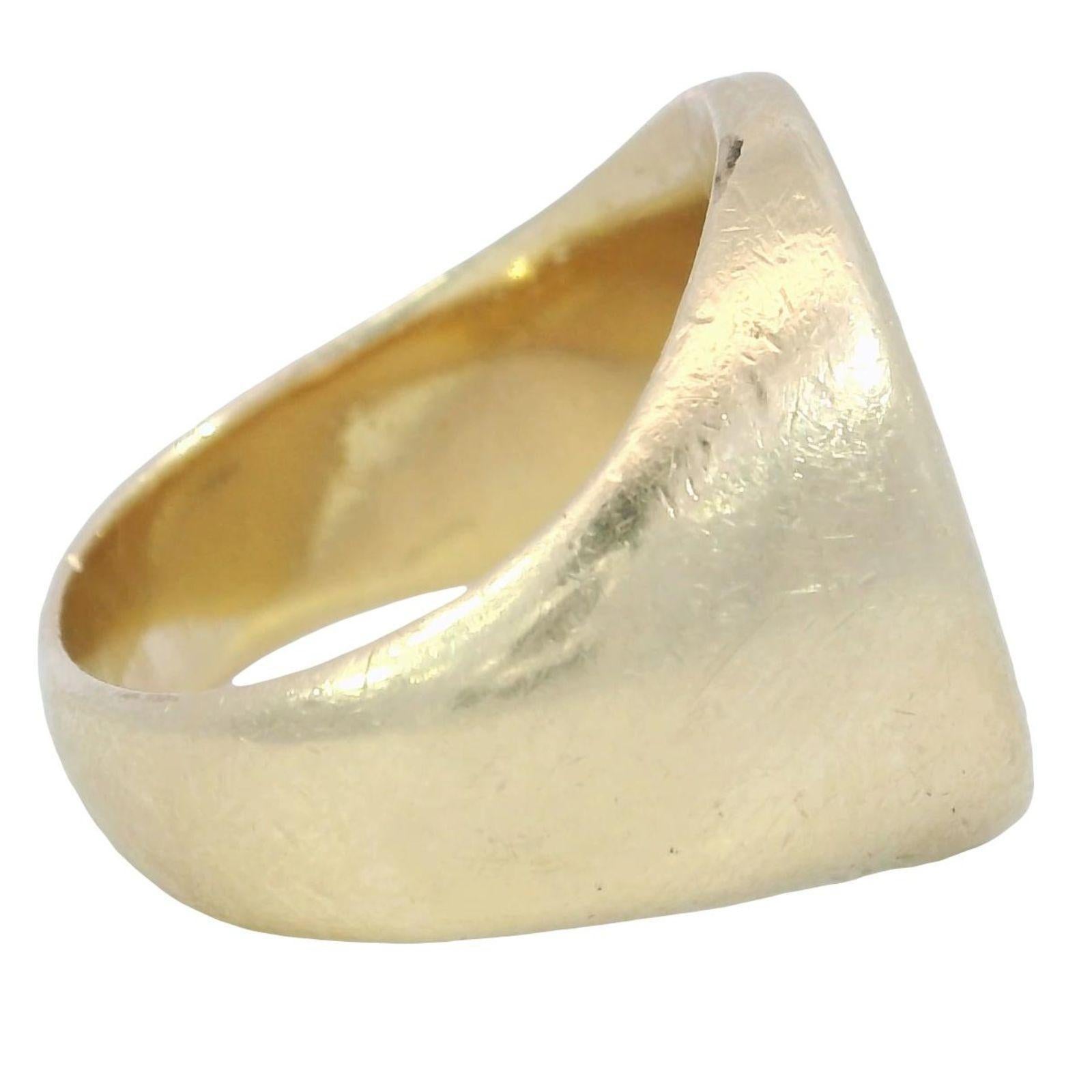 Anello Leone d'epoca in oro giallo 14K misura 7,25 in vendita 4