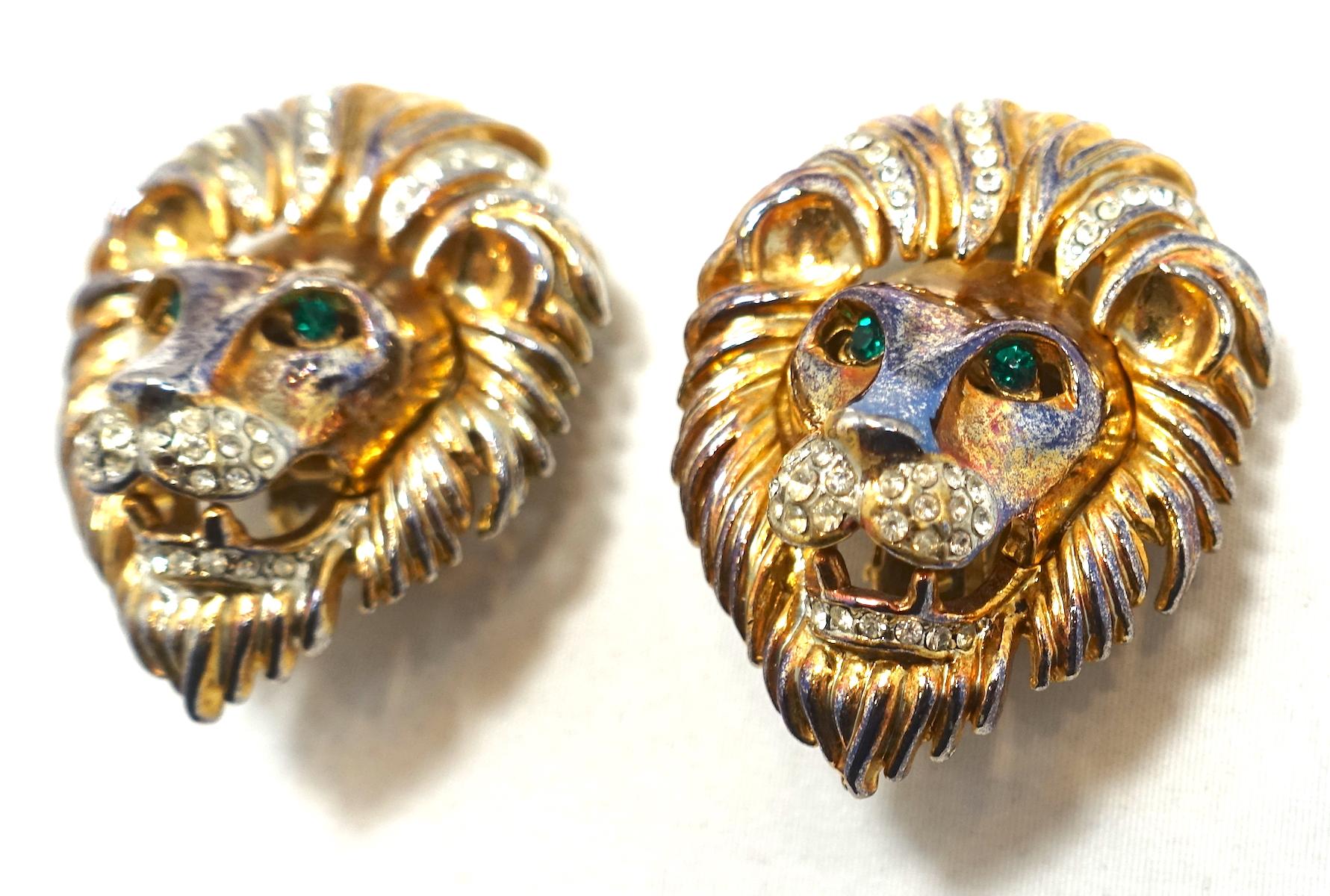 lion head earrings