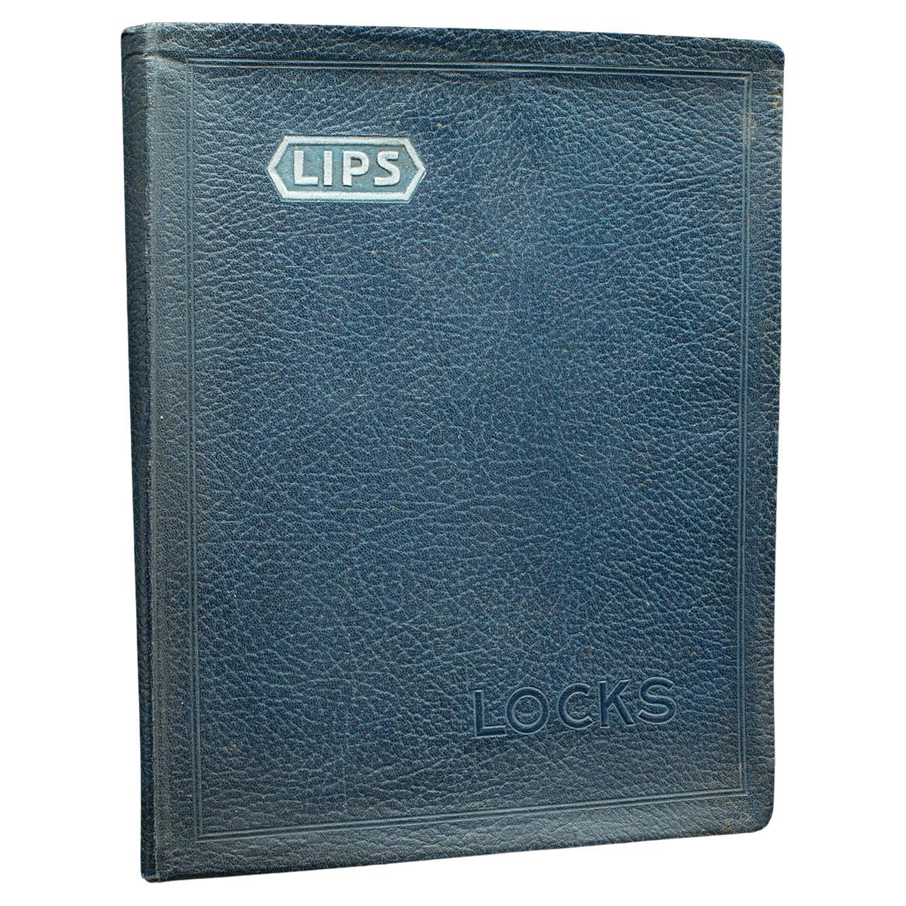 Vintage Lips Locks Trade Catalogue, English, Folio, Nicholls and Clarke, C.1935 For Sale