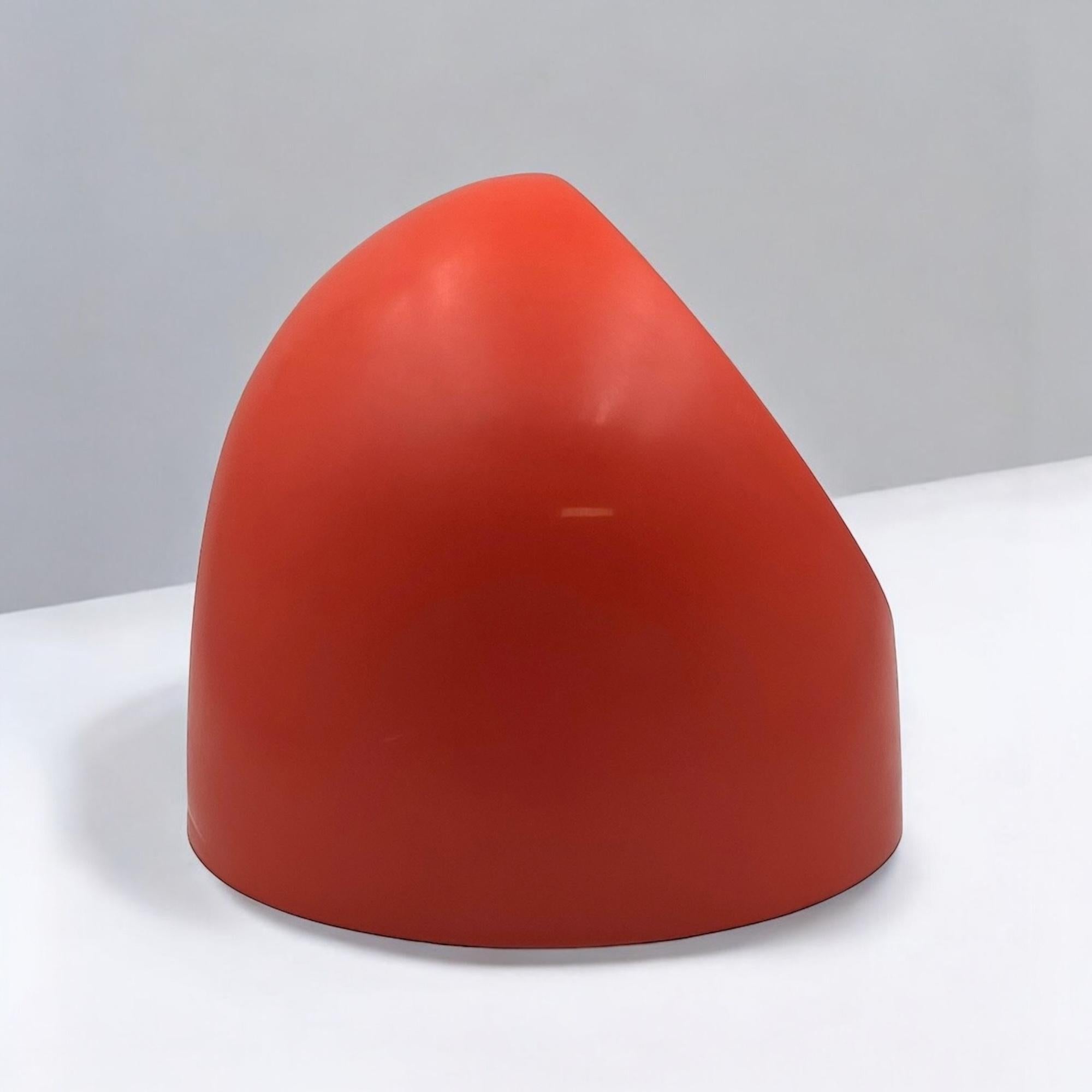 Miroir de table vintage Cassina, années 60 - Rare pierre précieuse de design rétro orange en vente 1