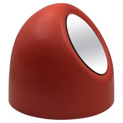 Vintage Lipstick Table Mirror Cassina, 60s - Rare Orange Retro Design Gem