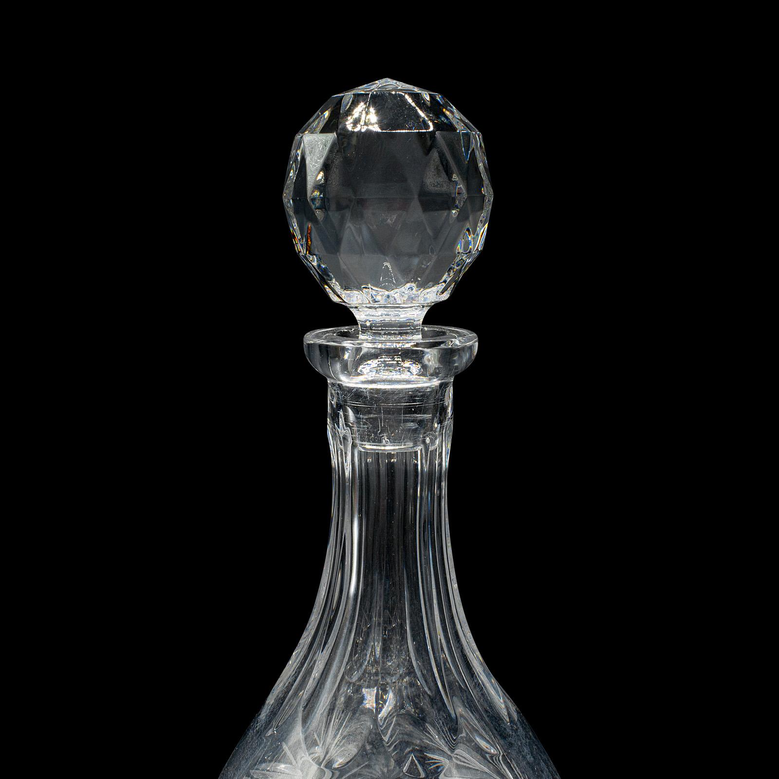 Mid-20th Century Vintage Liqueur Decanter, English, Cut Crystal Glass, Mid 20th Century, C.1960 For Sale