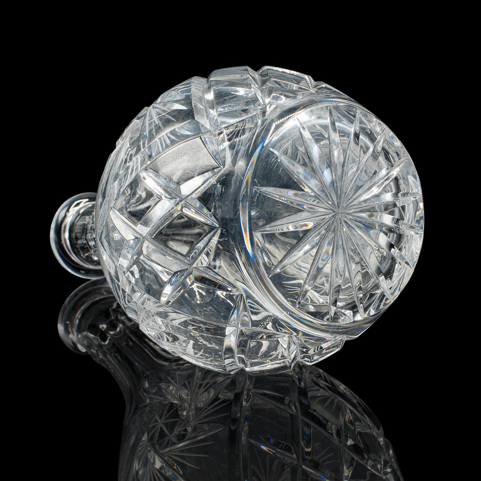Vintage Liqueur Decanter, English, Cut Crystal Glass, Mid 20th Century, C.1960 For Sale 2