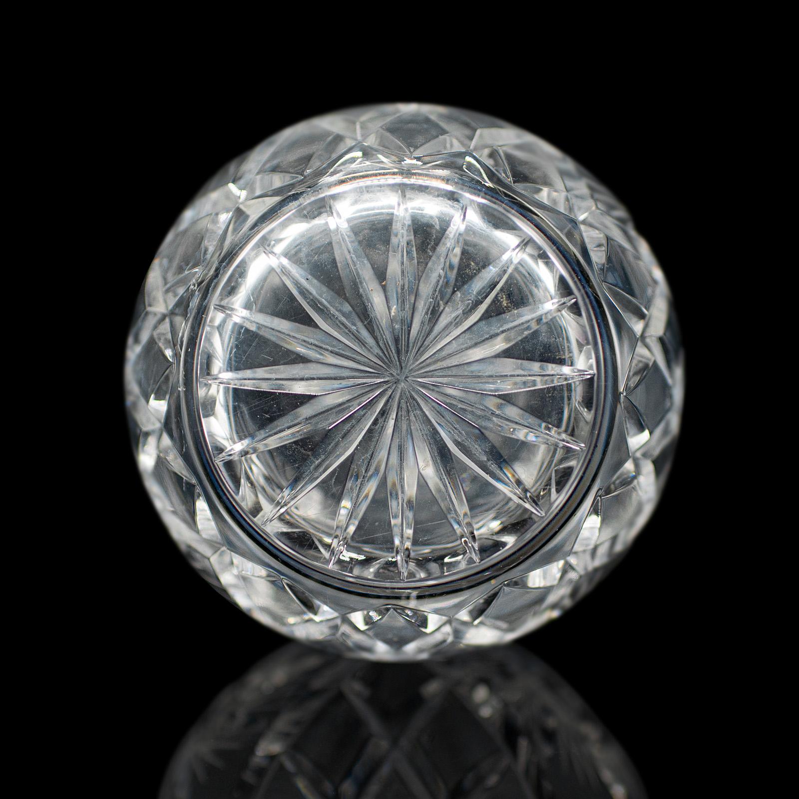 Vintage Liqueur Decanter, English, Cut Crystal Glass, Mid 20th Century, C.1960 For Sale 3