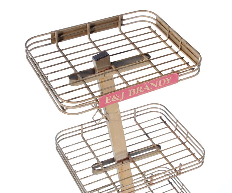 Vintage Liquor Alcohol Advertising Stock Stand for E&J Brandy For Sale