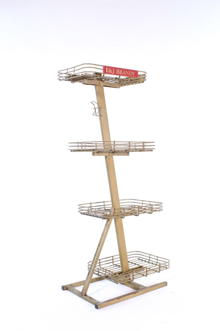 Vintage Liquor Alcohol Advertising Stock Stand for E&J Brandy For Sale