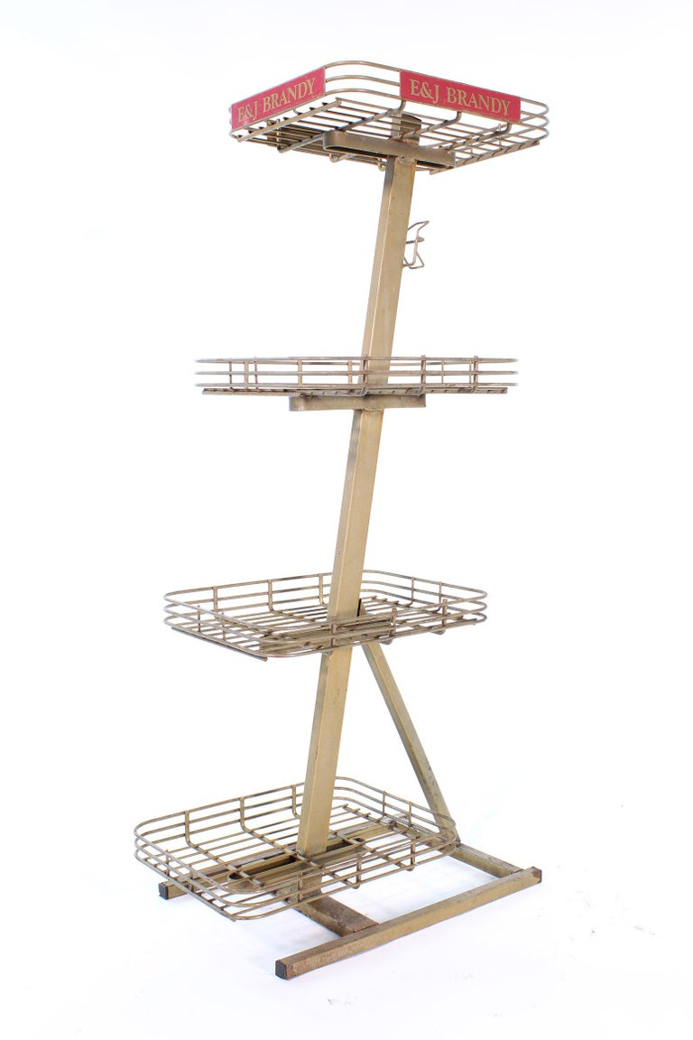 Vintage Liquor Alcohol Advertising Stock Stand for E&J Brandy For Sale