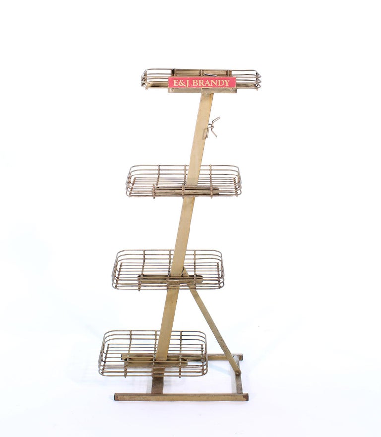Vintage Liquor Alcohol Advertising Stock Stand for E&J Brandy For Sale