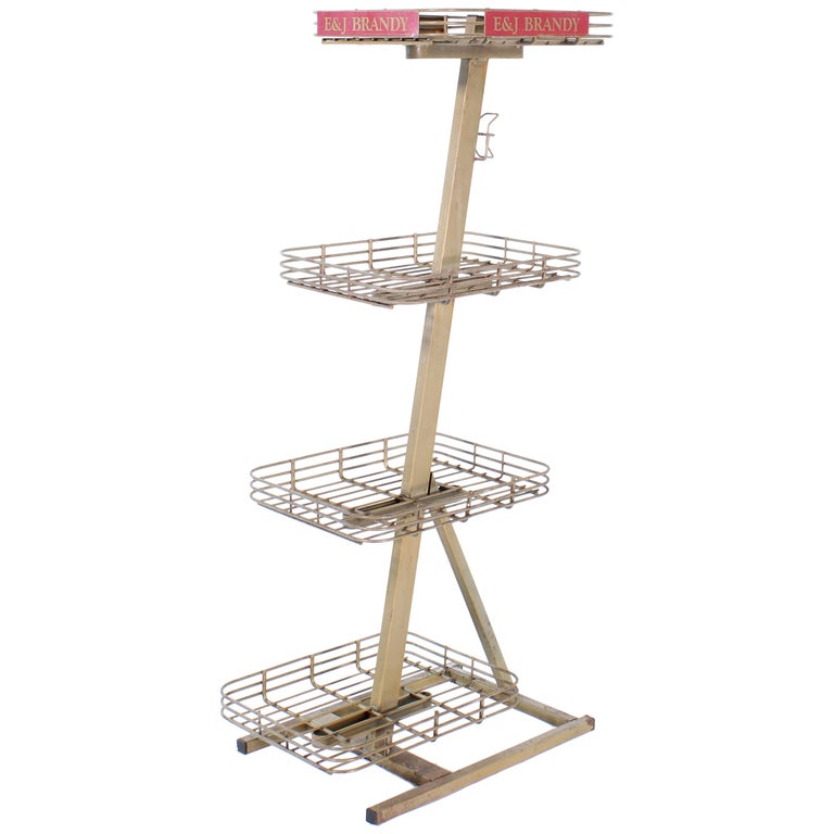 Vintage Liquor Alcohol Advertising Stock Stand for E&J Brandy For Sale