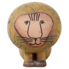 Sculpture de lion en céramique « Série africaine » vintage de Lisa Larson pour Gustavsberg 