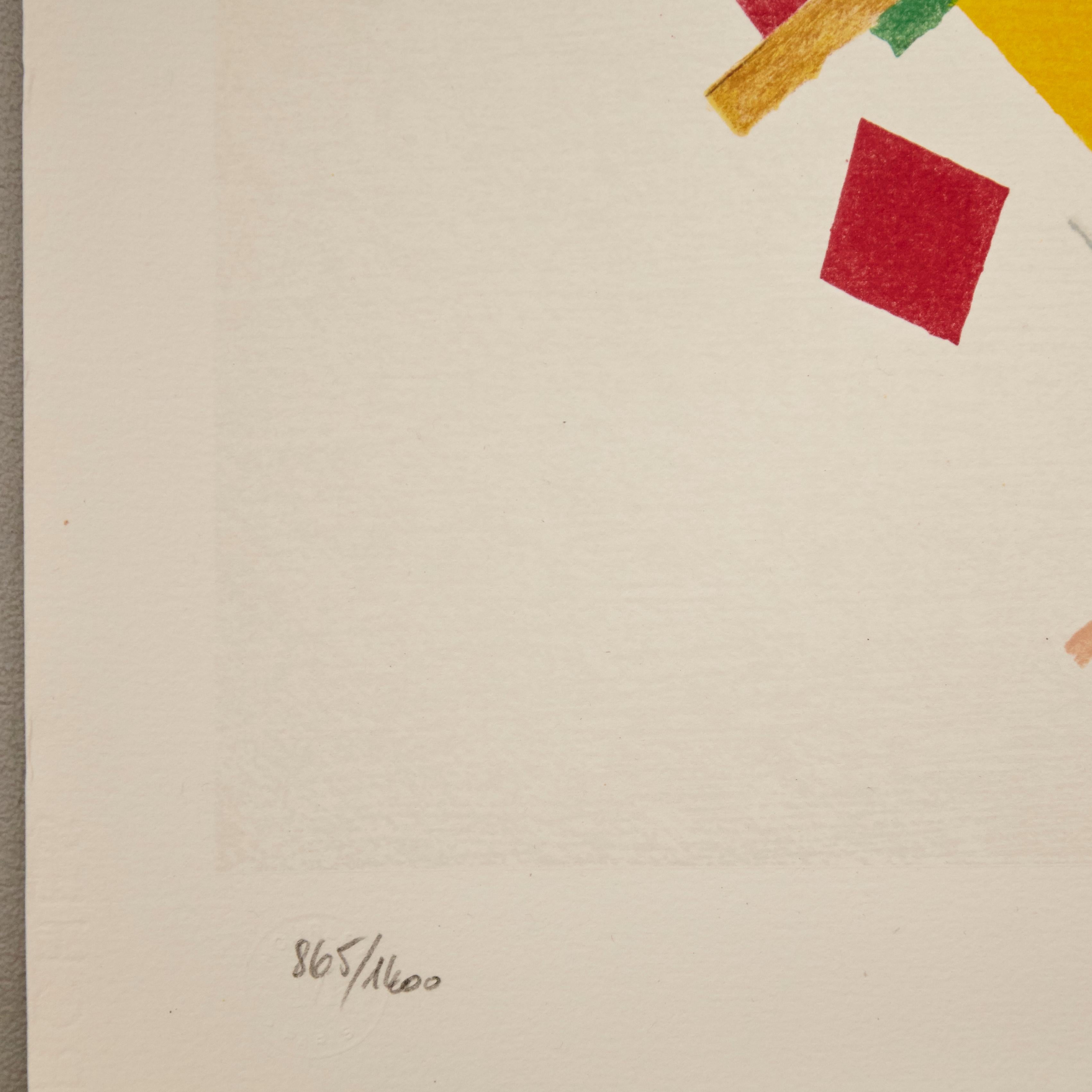 Mid-20th Century Vintage Lithograph by Kazimir Malevich