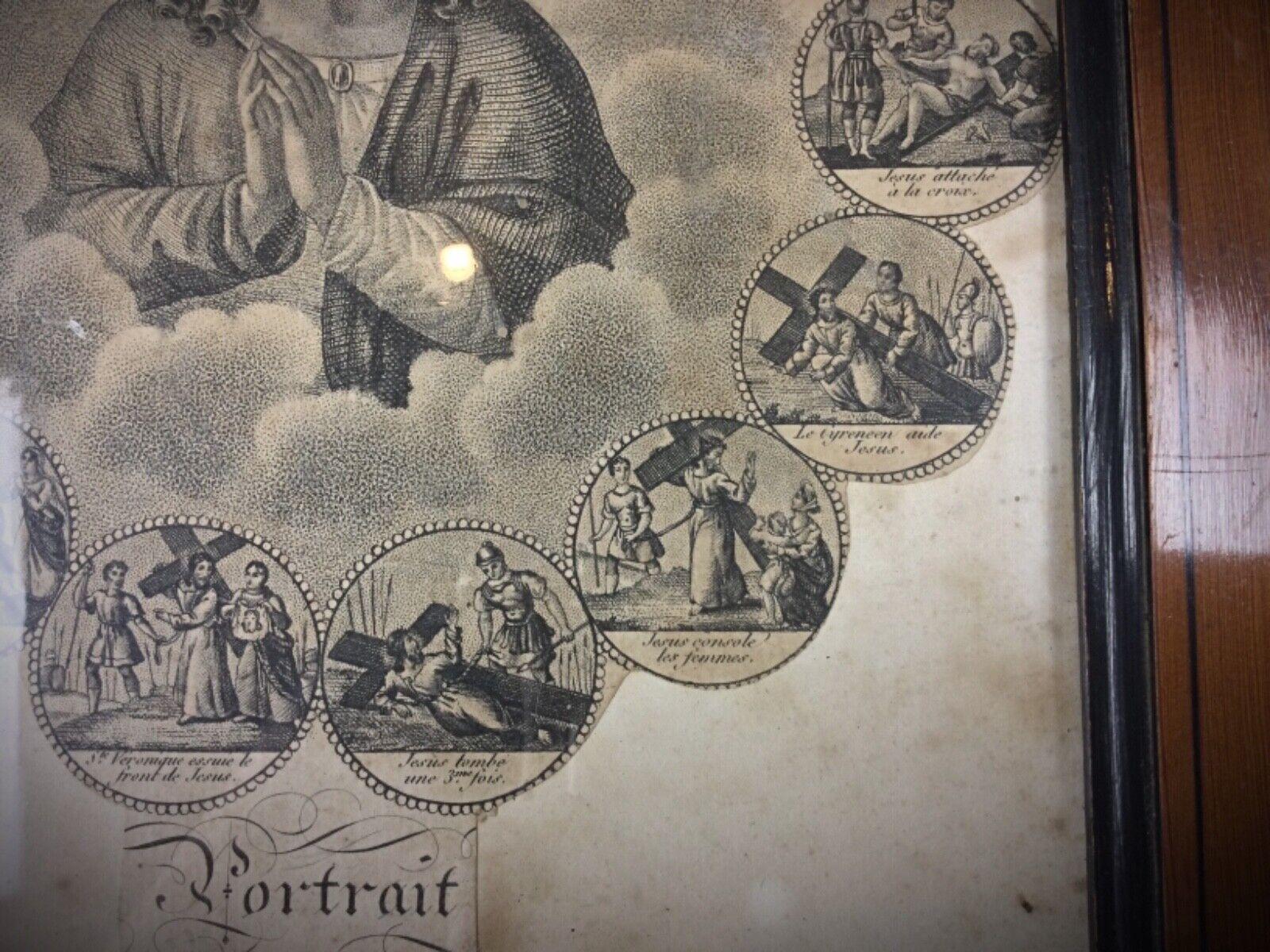 Francese Litografia Vintage: Cronologia della morte di Gesù - Esoterismo - 2Y101 in vendita