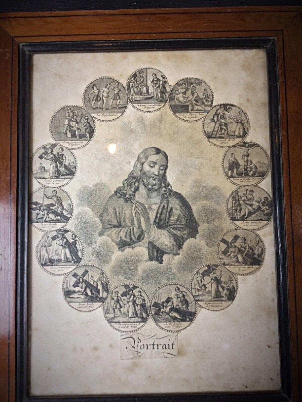 Litografia Vintage: Cronologia della morte di Gesù - Esoterismo - 2Y101 in vendita 1