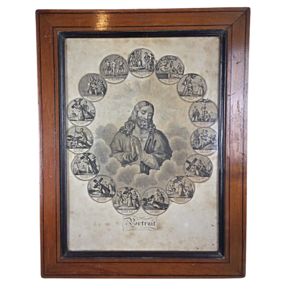 Lithographie vintage : Chronology of the Death of Jesus - Esotericism - 2Y101