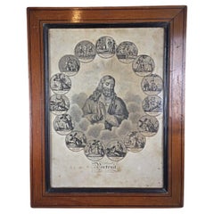 Litografía de época: Cronología de la Muerte de Jesús - Esoterismo - 2Y101