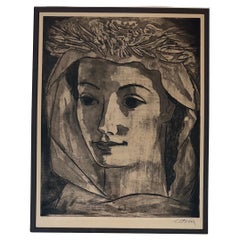 Vintage-Lithographie mit dem Titel „Flora“ von Frederic K. Taubes