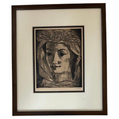 Vintage Lithograph Entitled "Flora" by Frederic K. Taubes