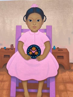 Vintage Lithograph Serie "Niños mexicanos" by Gustavo Montoya