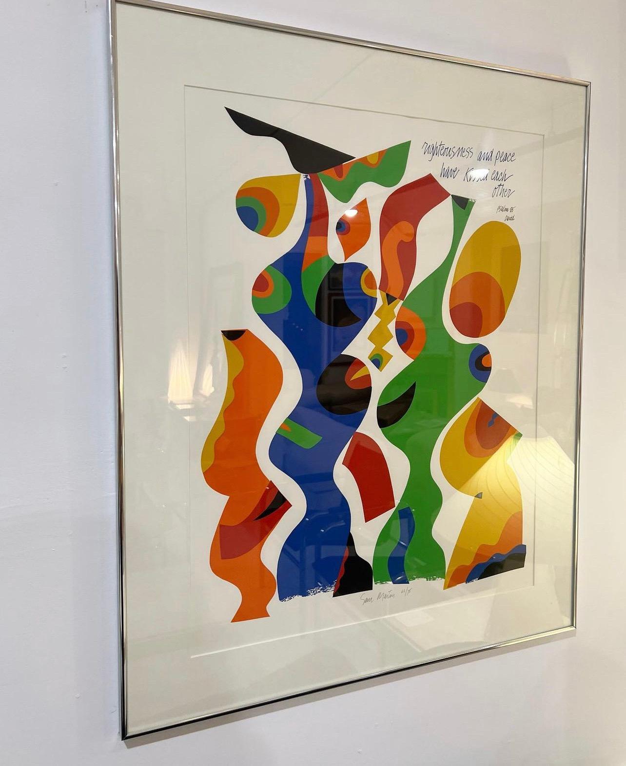 RARE - Vintage Lithograph signed Sam Maitin and numbered 62/75 

A painter, printmaker, sculptor, muralist, and graphic designer, Maitin was a prolific artist. He had major exhibitions in London, Paris, Frankfurt, Tel Aviv, and Tokyo, and his work
