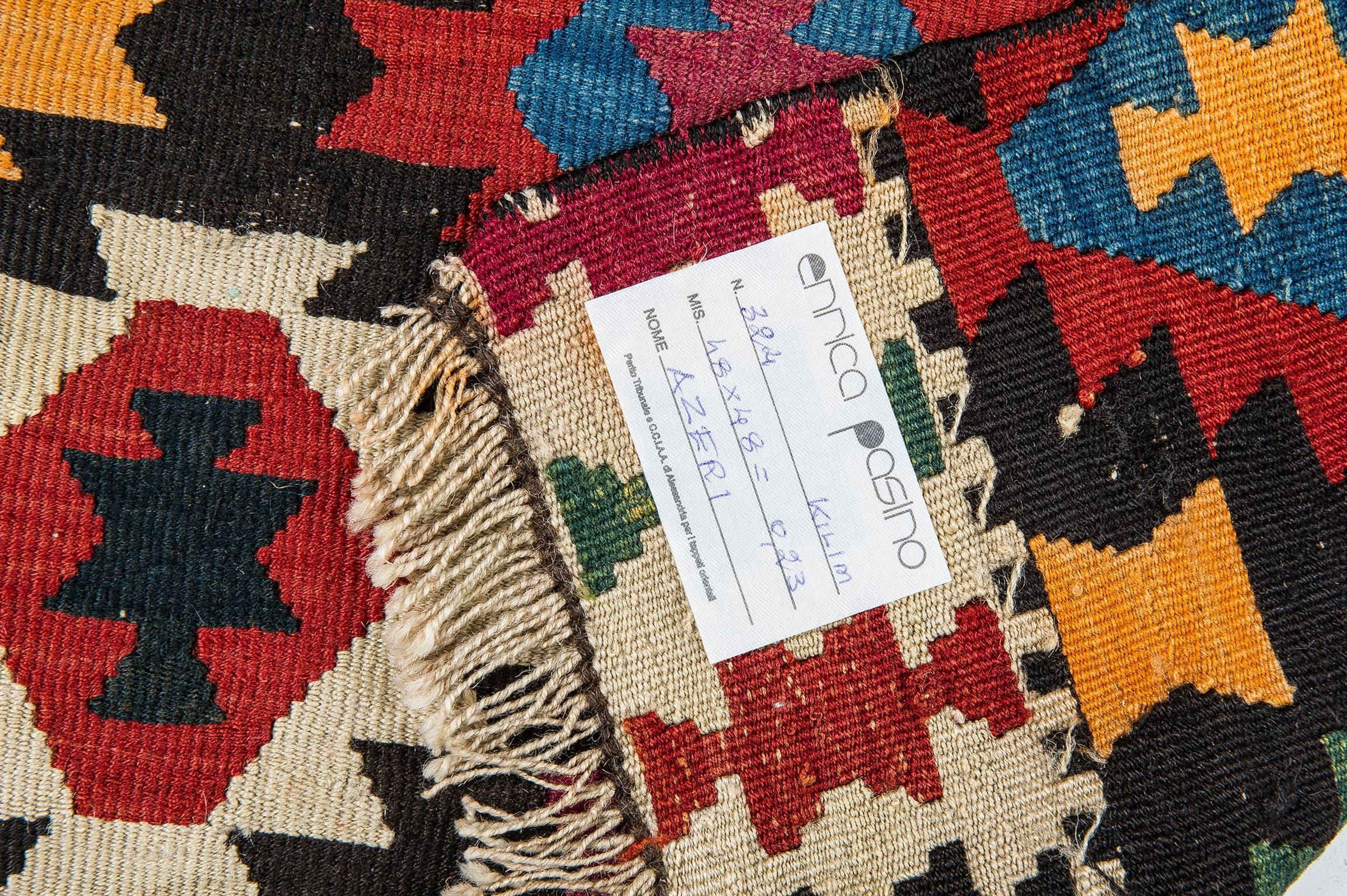 Interesting collectible pair of rare little kilims Shahsavan, suitable for making  stools. From a private collection.
(nr. 324-325.)