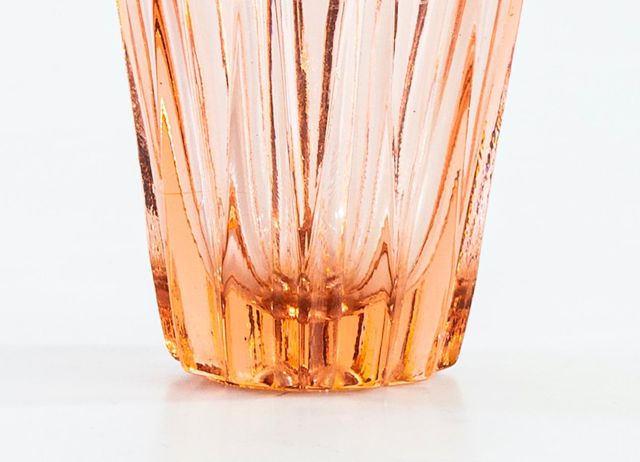 European Vintage Little Pink Glass Vase, 1970s