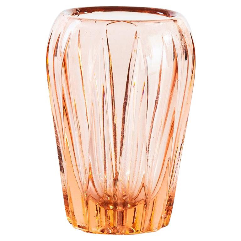 Vintage Little Pink Glass Vase, 1970s