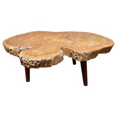 vintage live edge burl nakashima style coffee table mid century modern Vintage live edge burl nakashima style coffee table mid century modern