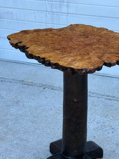 Vintage Live-Edge Burl Side Table