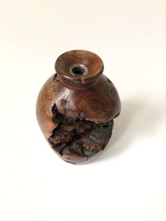 Vintage Live Edge Burlwood Vase