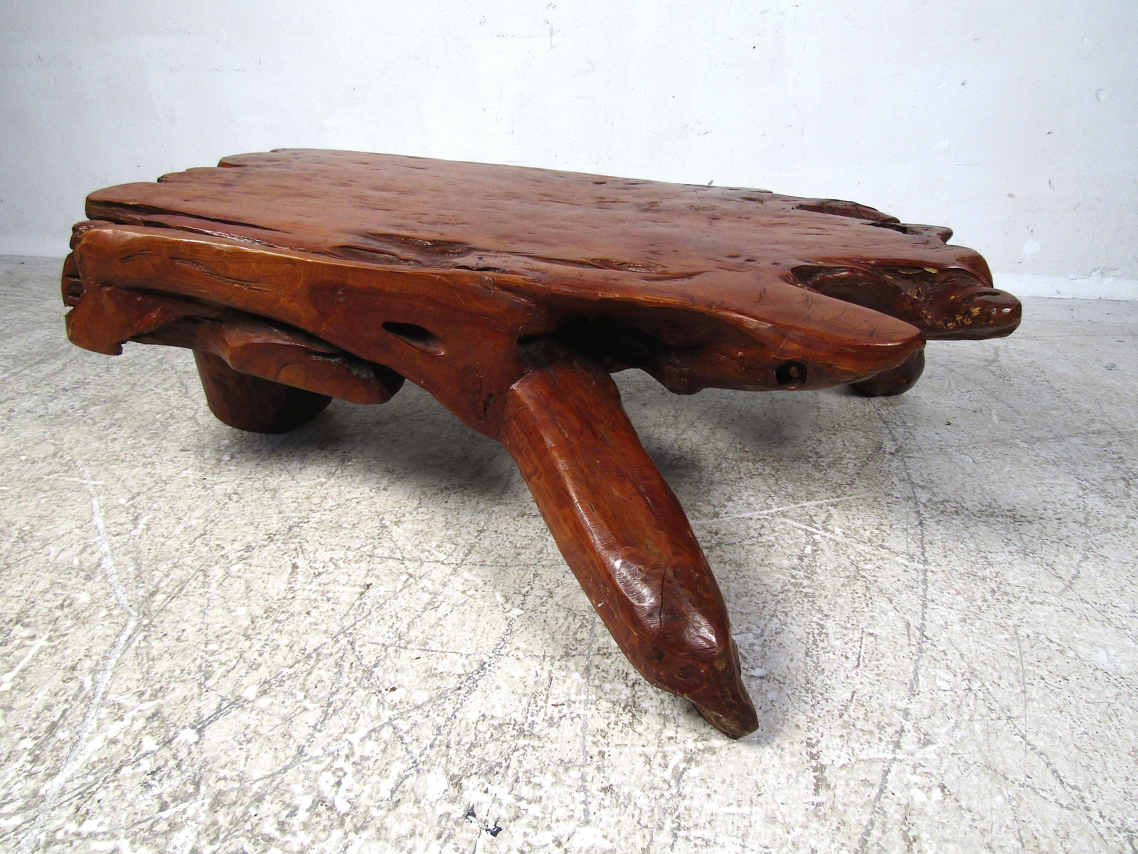 Table basse vintage Live-Edge en vente 1