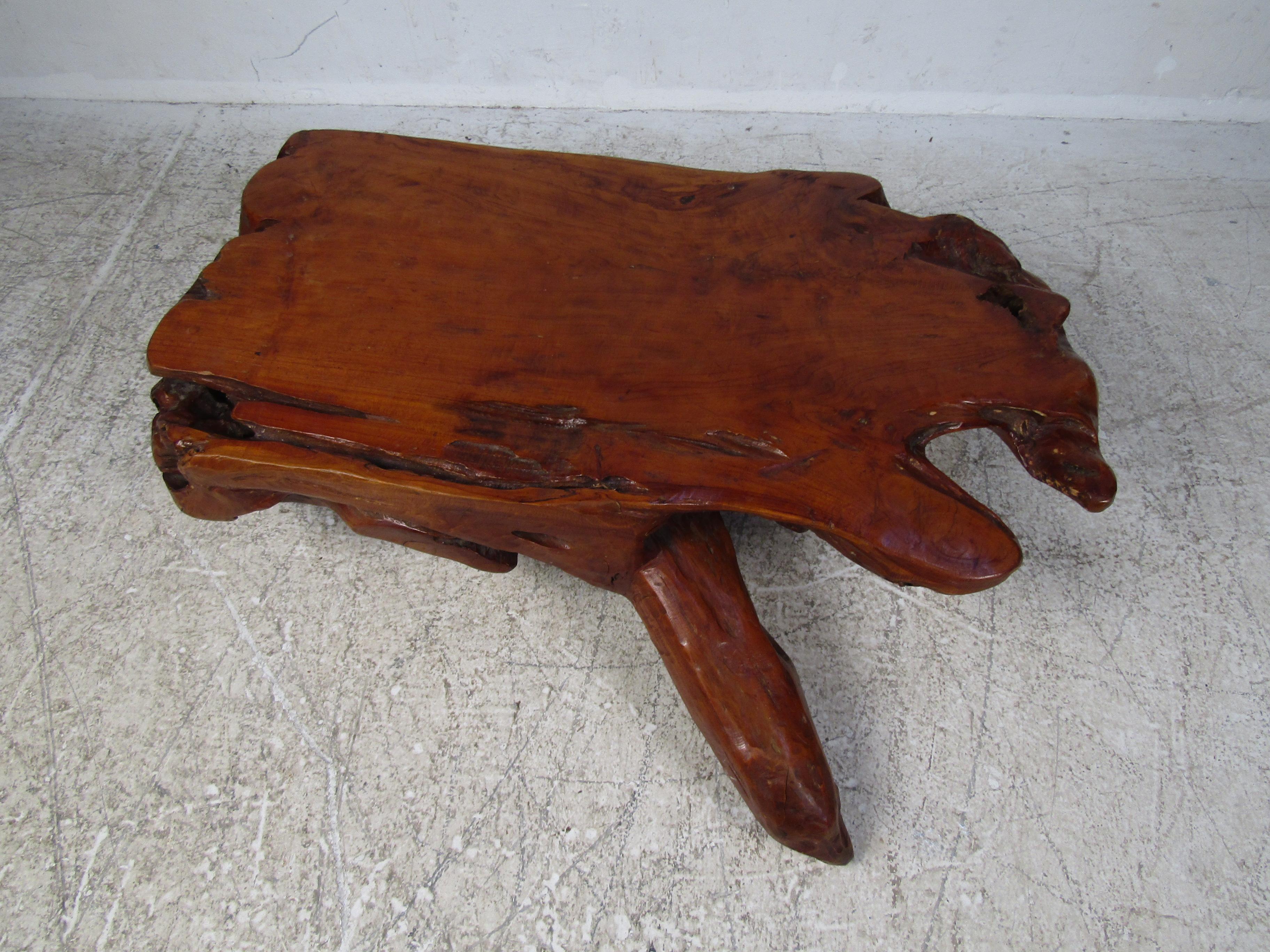 Table basse vintage Live-Edge en vente 2