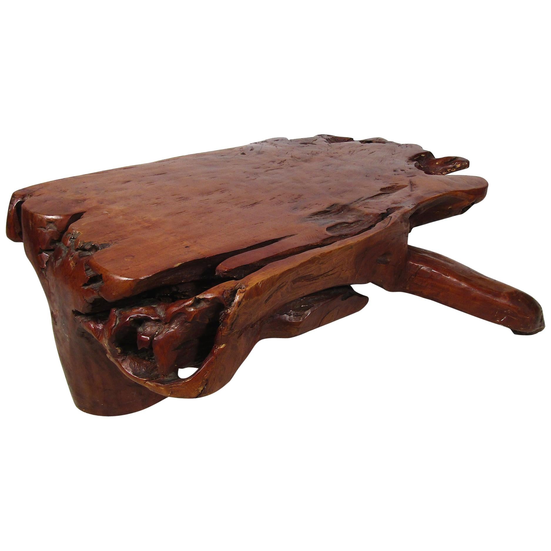 Vintage Live-Edge Coffee Table For Sale