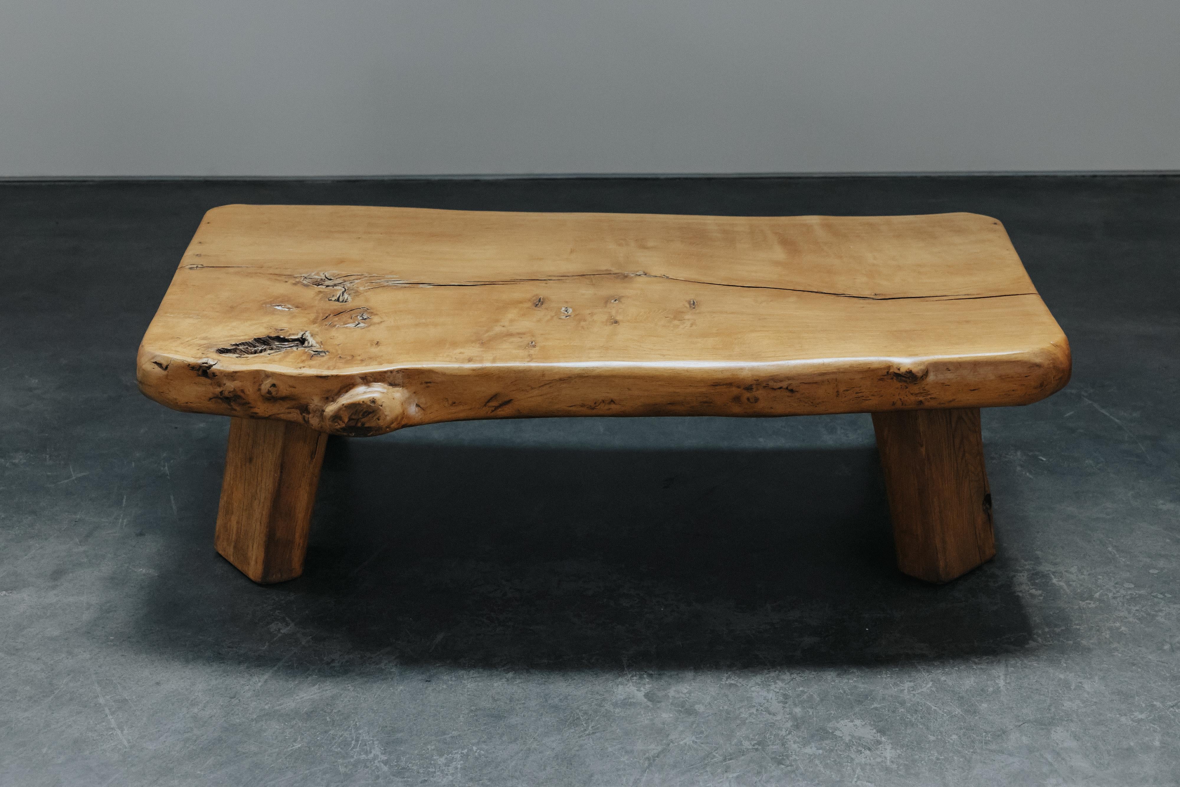 Vintage Live Edge Coffee Table From France, Circa 1960 For Sale 4