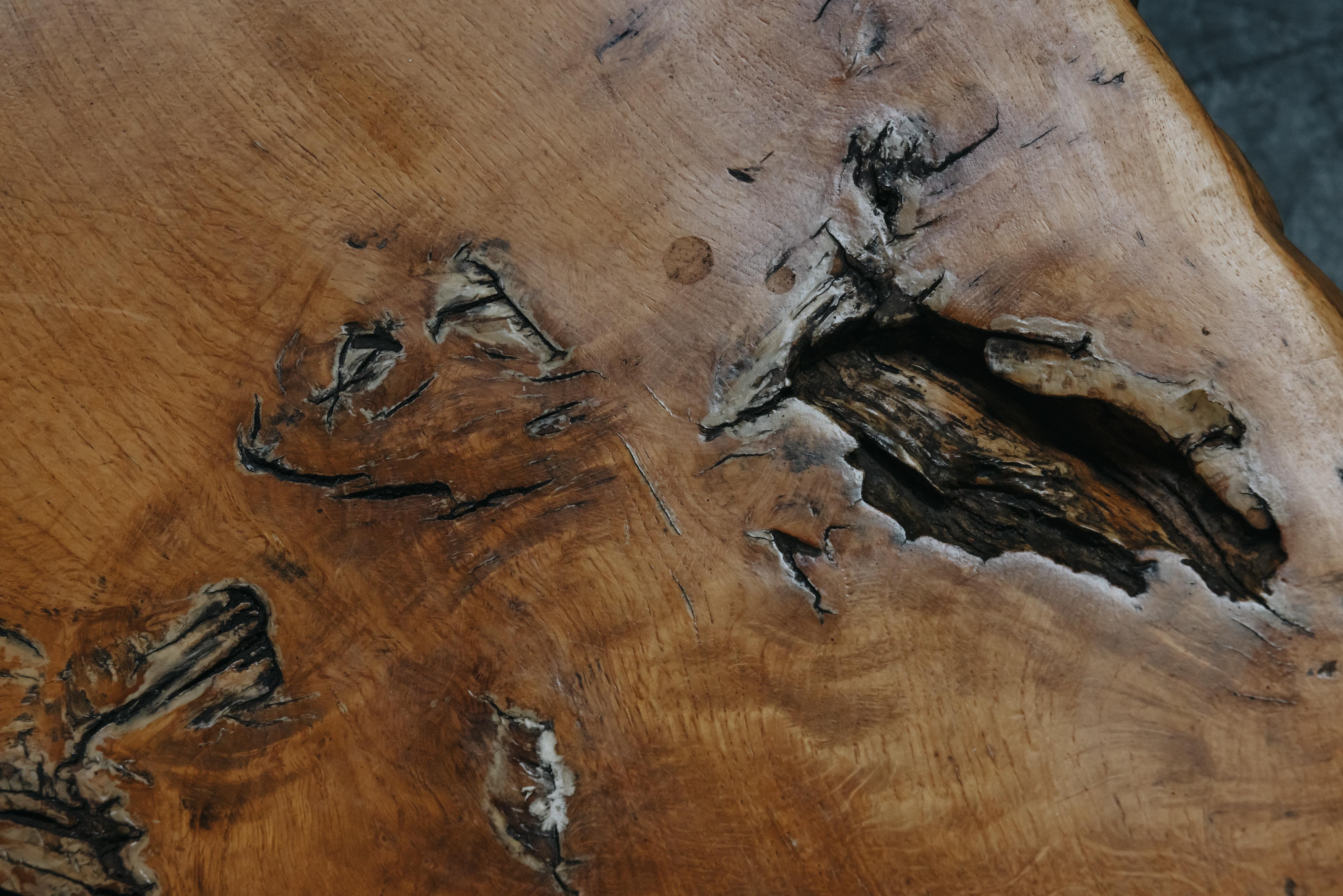 Vintage Live Edge Coffee Table From France, Circa 1960 For Sale 2