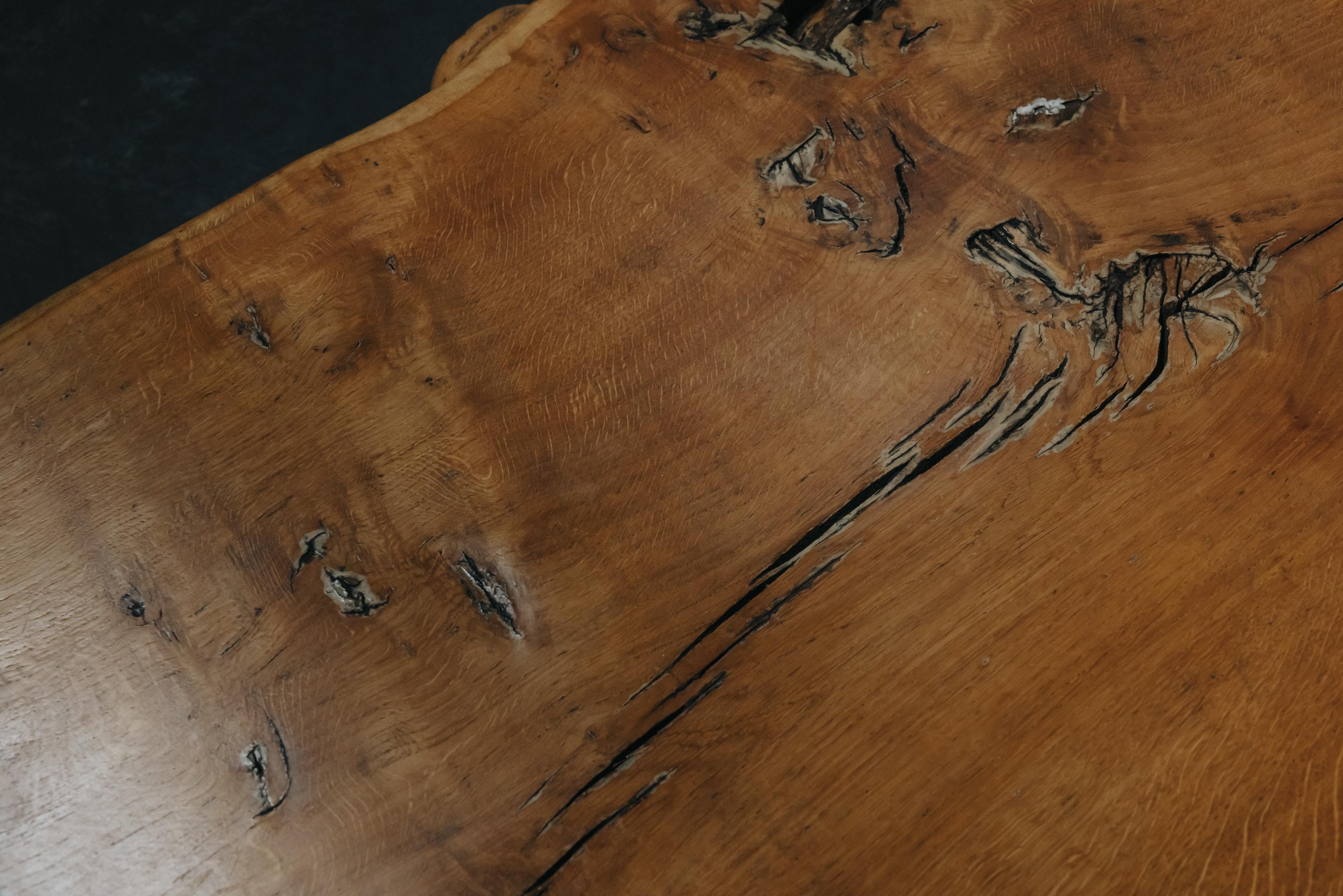 Vintage Live Edge Coffee Table From France, Circa 1960 For Sale 3