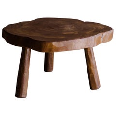 Vintage Live Edge Coffee Table from France, Circa 1960
