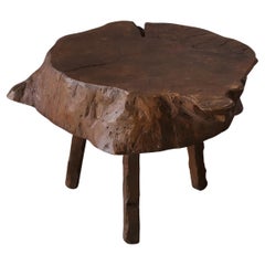 Vintage Live Edge Coffee Table from France, circa 1960