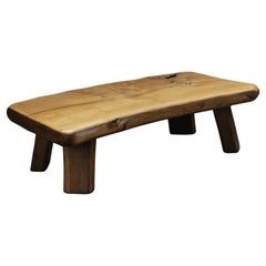 Vintage Live Edge Coffee Table From France, Circa 1960