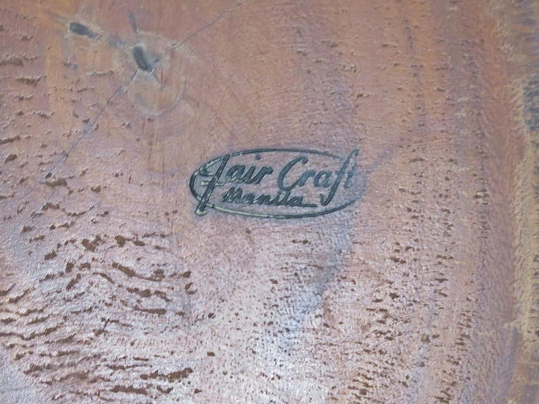 Vintage Live Edge End Table by Faircraft Manila Studio For Sale at 1stDibs