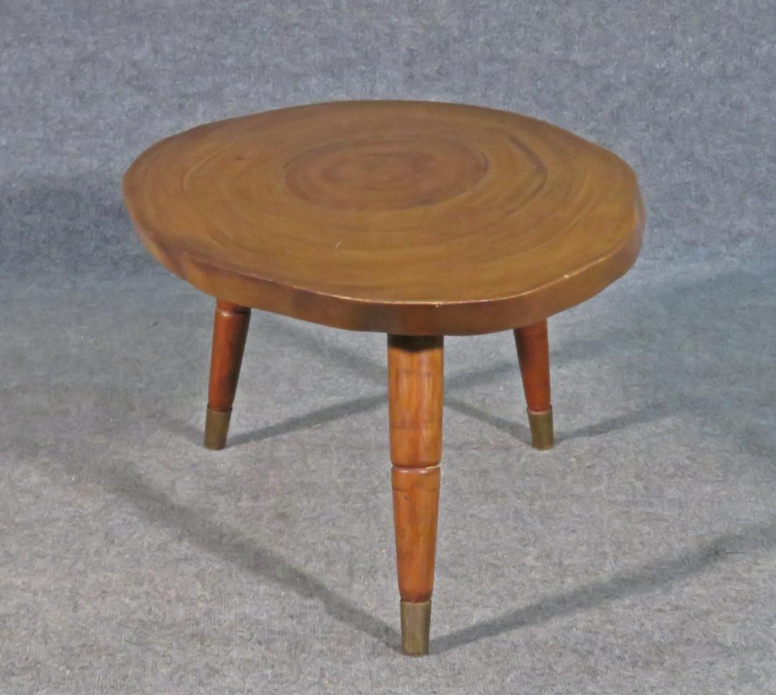 20th Century Vintage Live Edge End Table by Faircraft Manila Studio