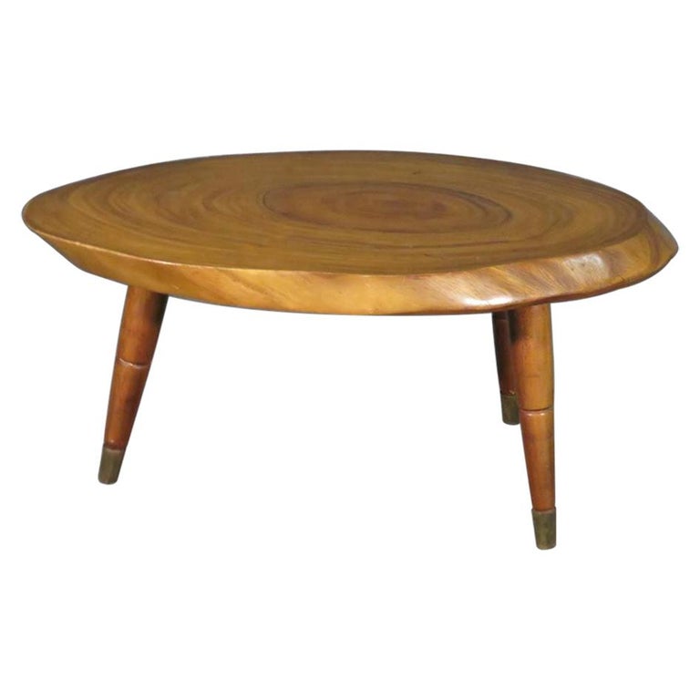 Vintage Live Edge End Table by Faircraft Manila Studio For Sale at 1stDibs