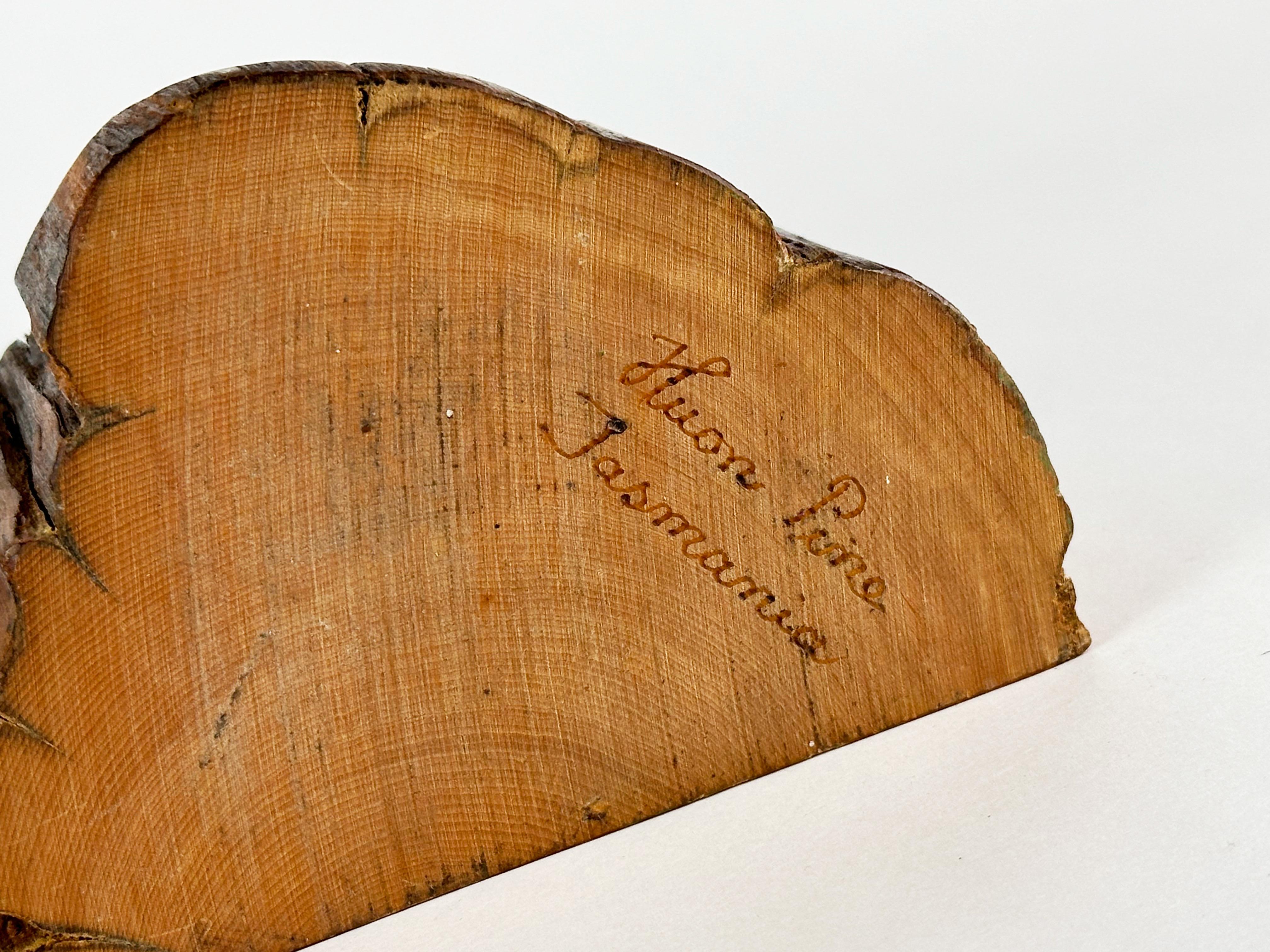 Pino Fermalibri d'epoca in pino Huon fatti a mano con bordi vivi in vendita