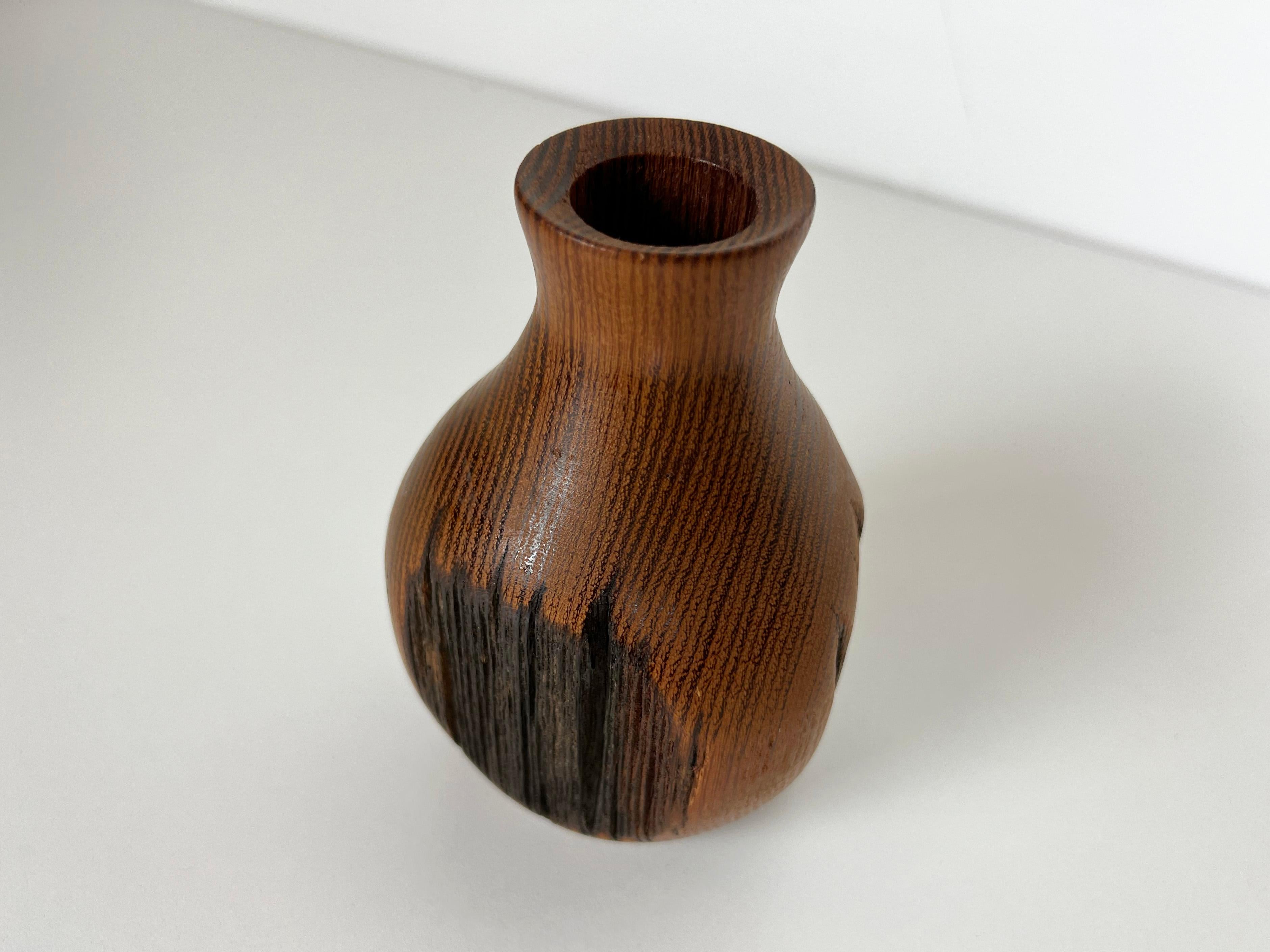 live edge wood vase
