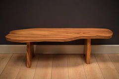 Vintage Live Edge Monkey Pod Bench